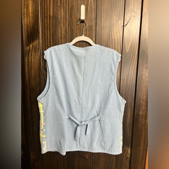 Vintage 1990s Women's Vest Cottage Core Napa Valley Lattice Patchwork-Size:L - Picture 13 of 13
